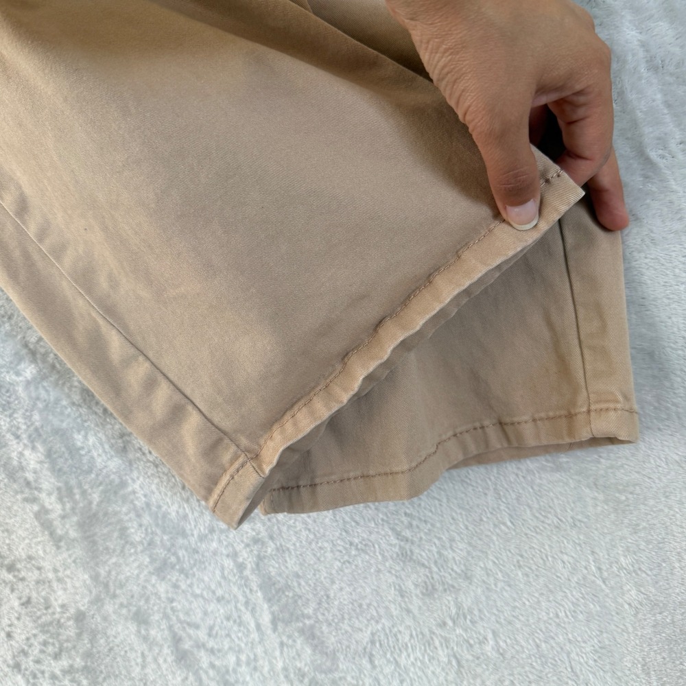 Oak Hill Straight Fit Khaki Chino Pants Mens 50x27 Tan Stretch Cotton DXL - Picture 5 of 12